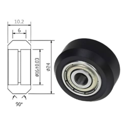Dimensiones Rueda V wheel openbuilds